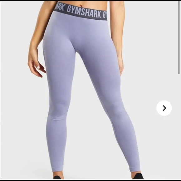 Gymshark Seamless Leggings Purple with Gray Band - Picture 1 of 1
